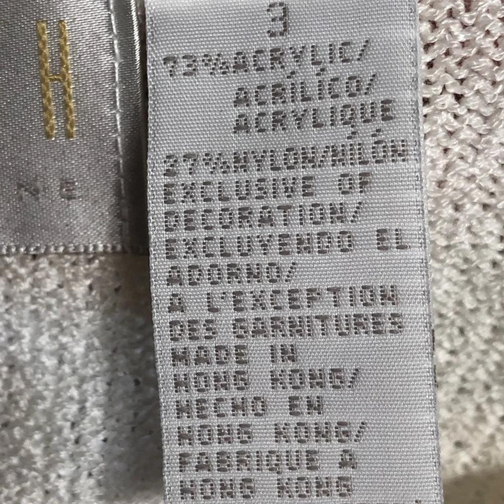 Cream and Gold Star Accent Acrylic Sweater - Picture 7 of 8